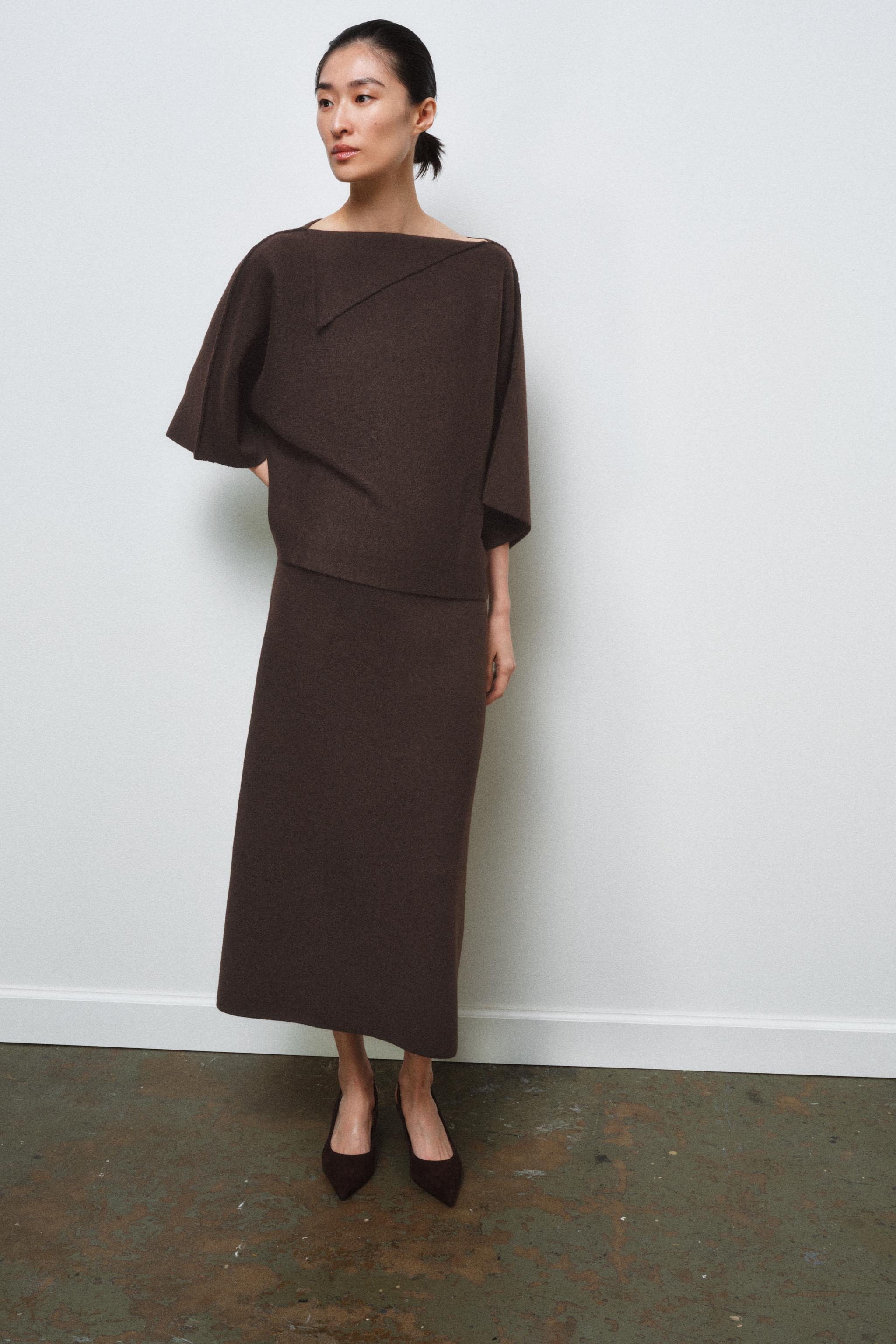 LAPEL COLLAR KNIT JUMPER